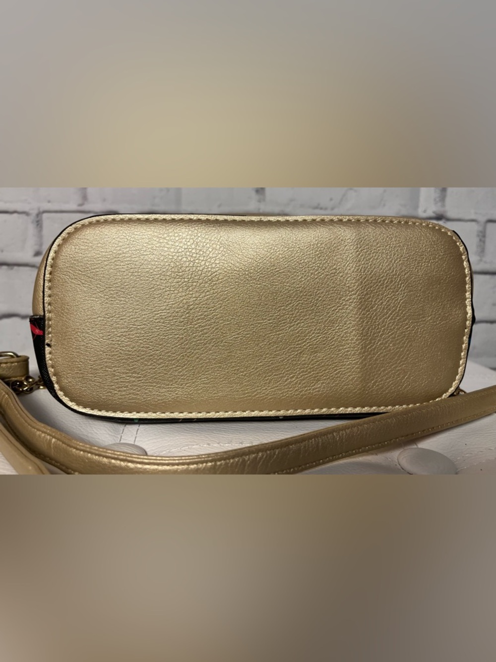 Baby Phat Black Multicolor Charm Crossbody with Gold Trim and Chain - Picture 7 of 10